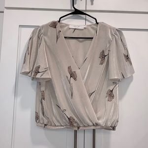 ASTR Cropped Wrap Shirt